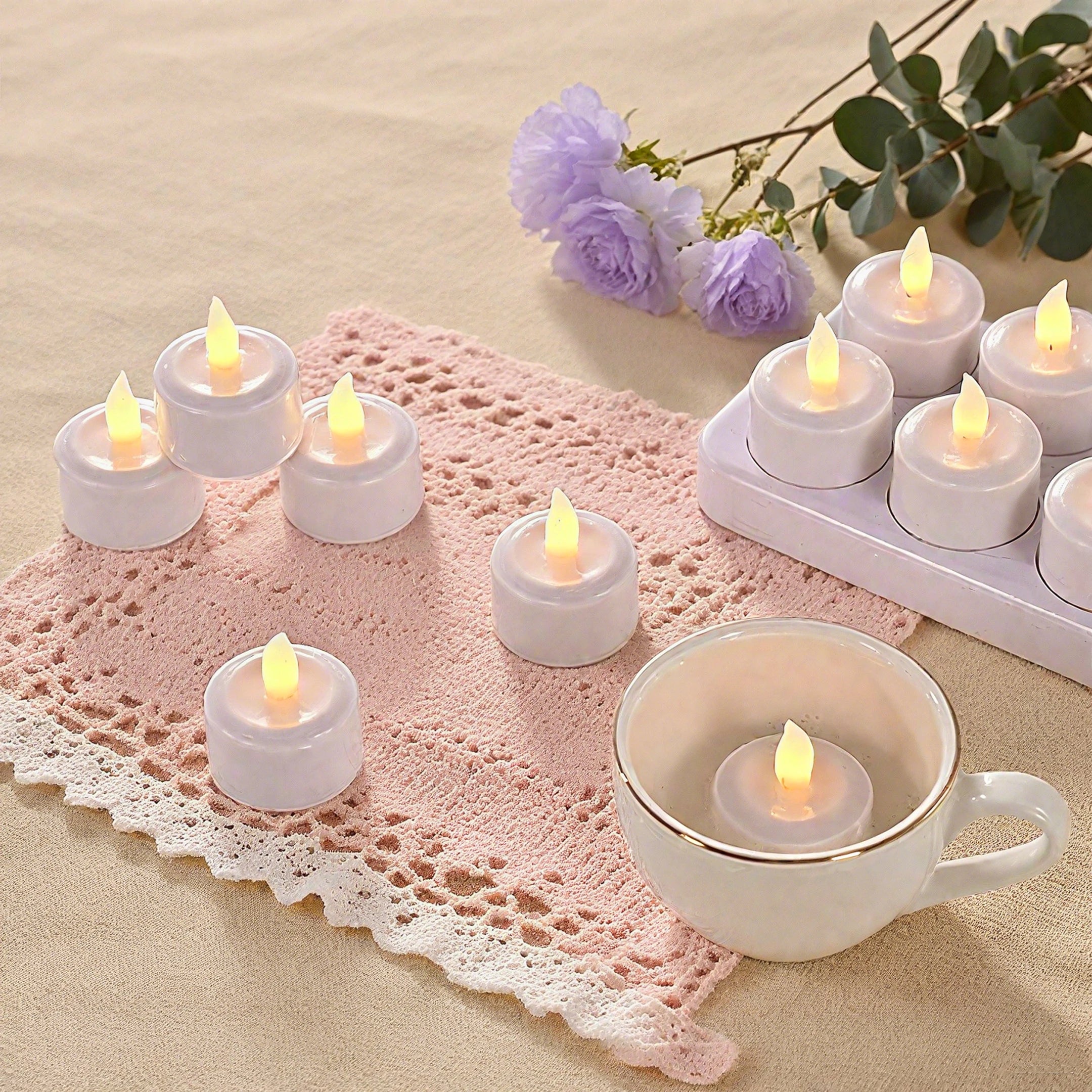 Set of 24 LED candle lights