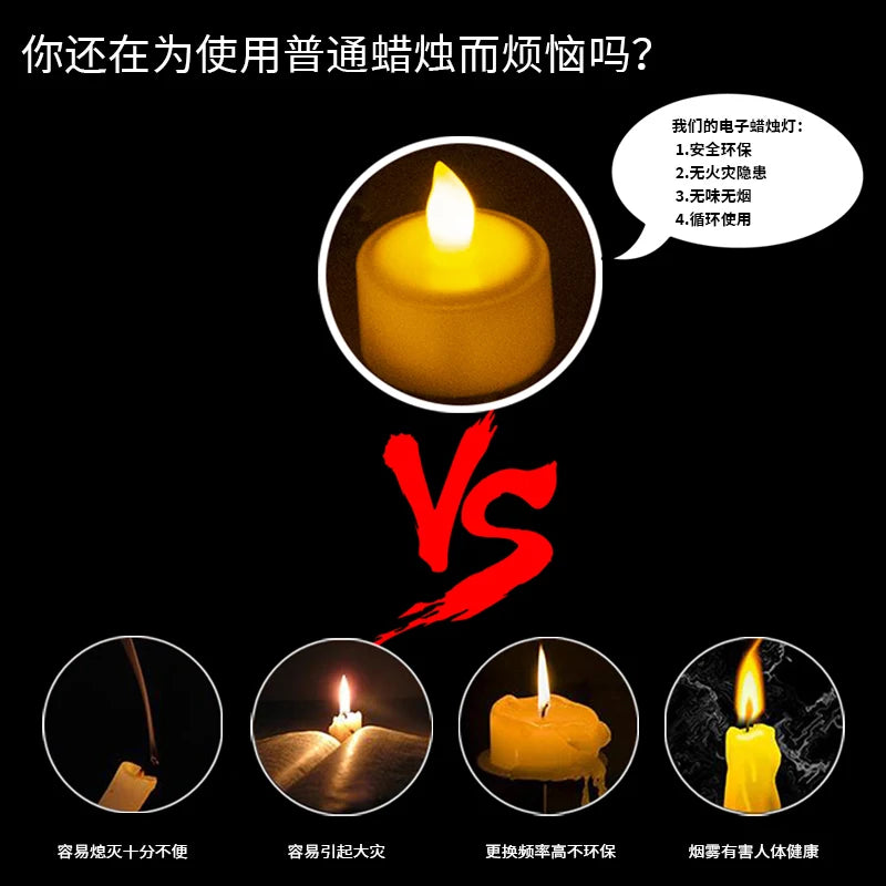 Set of 24 LED candle lights