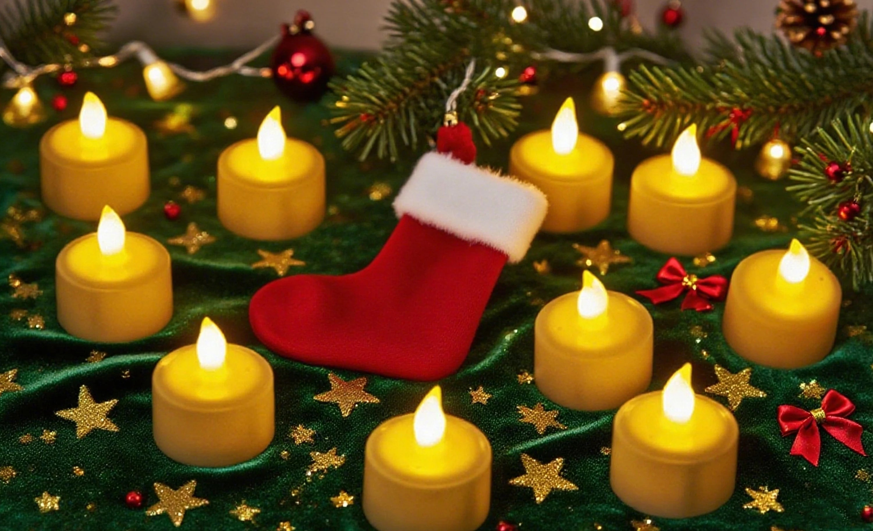 Set of 24 LED candle lights