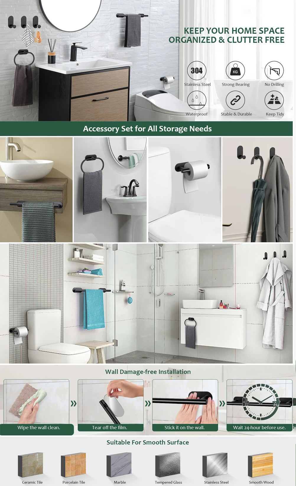 Bathroom rack set